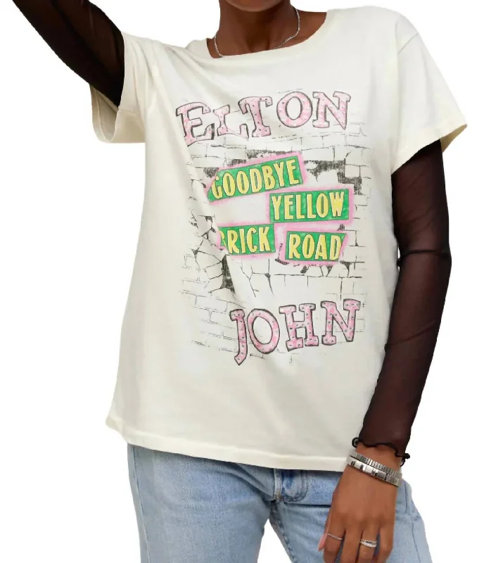 Elton John Goodbye Tee In Stone Vintage Fashion For Every Occasion