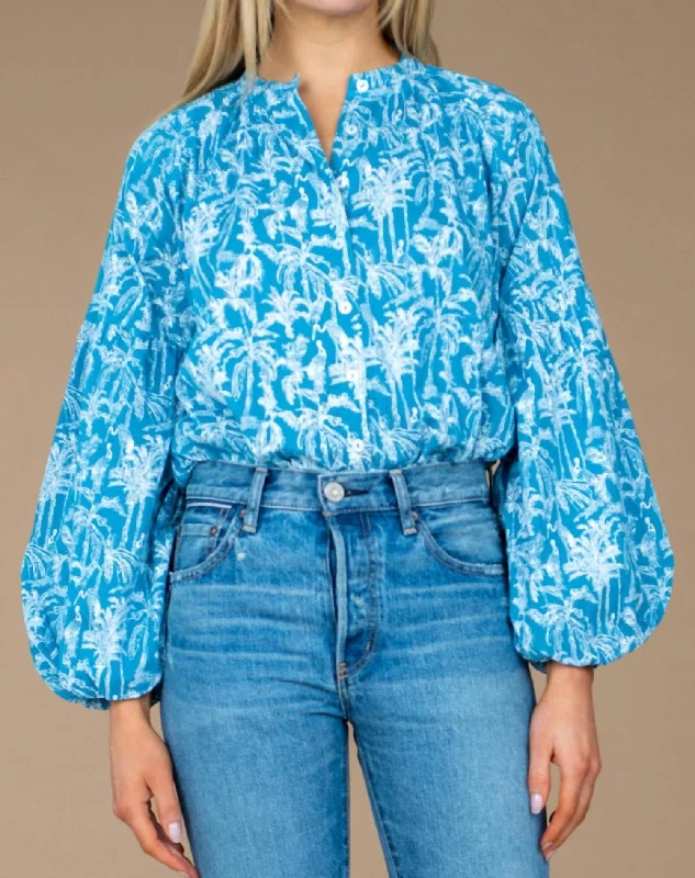 Emory Blouse In Jungle Toile Versatile Style Wardrobe