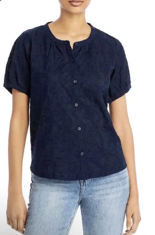 Fallon Blouse In Navy Must Haves