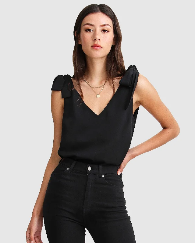 Feel For You V-Neck Top - Black The Latest Fashion Trends