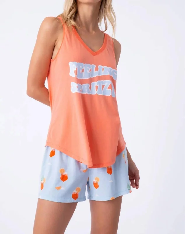 Feeling Spritzy Tank Top In Orange Luxury Fashion