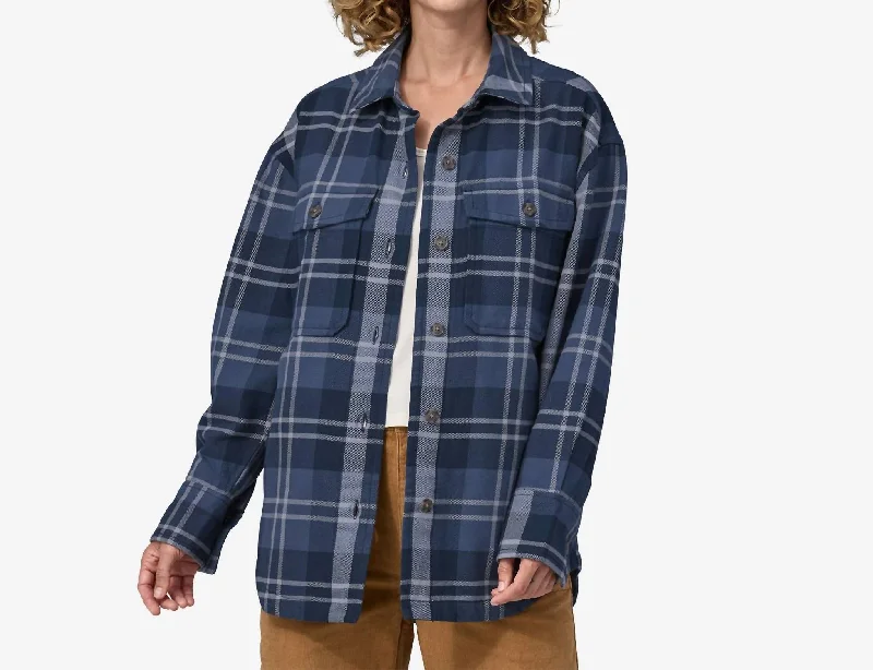 Fjord Flannel Overshirt In Bristlecone: New Navy Budget Friendly