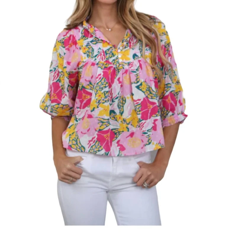 Flora Blouse In Multi Color Summer Fashion