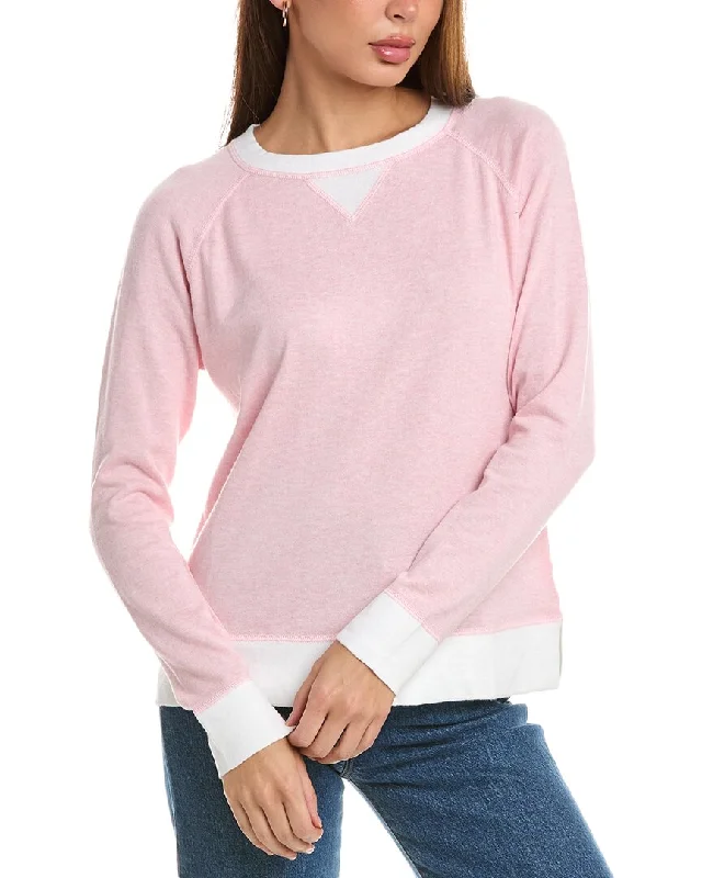 Forte Cashmere Contrast Trim Cashmere-Blend Sweatshirt Flash Sale