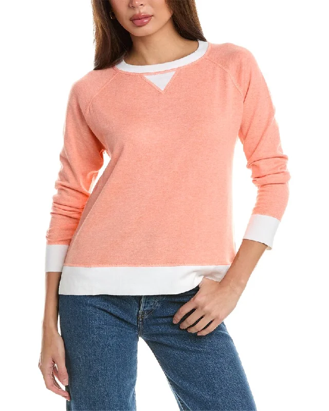 Forte Cashmere Contrast Trim Cashmere-Blend Sweatshirt Season Appropriate Women's Collection