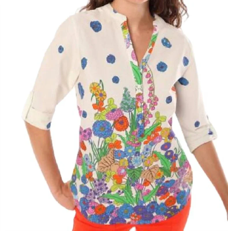 Francina Villandry Print Shirt In Multicolor Dive Into Trendy Styles