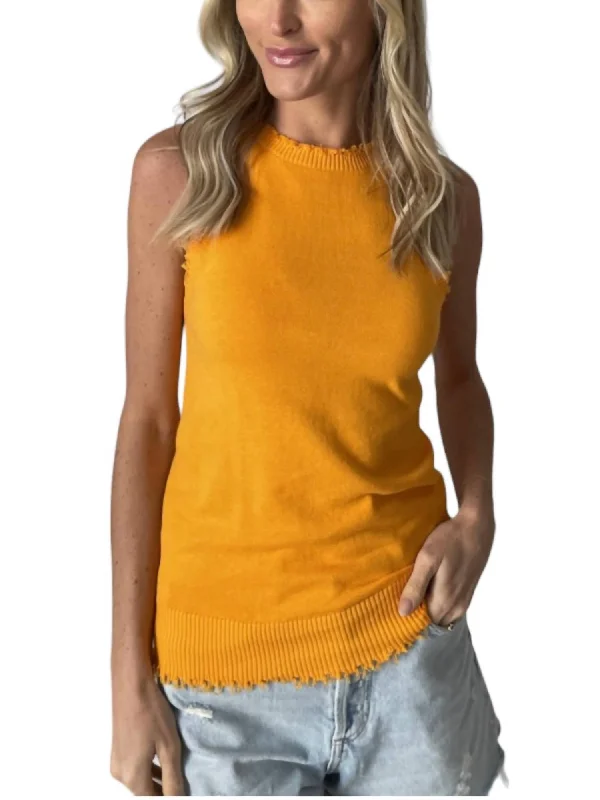 Fridge Emily Tank Top In Neon Orange Chic Style, Always In Vogue