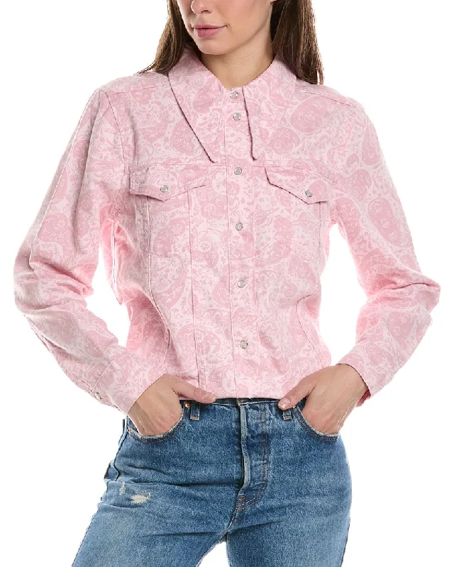 GANNI Denim Western Shirt Chic Styles