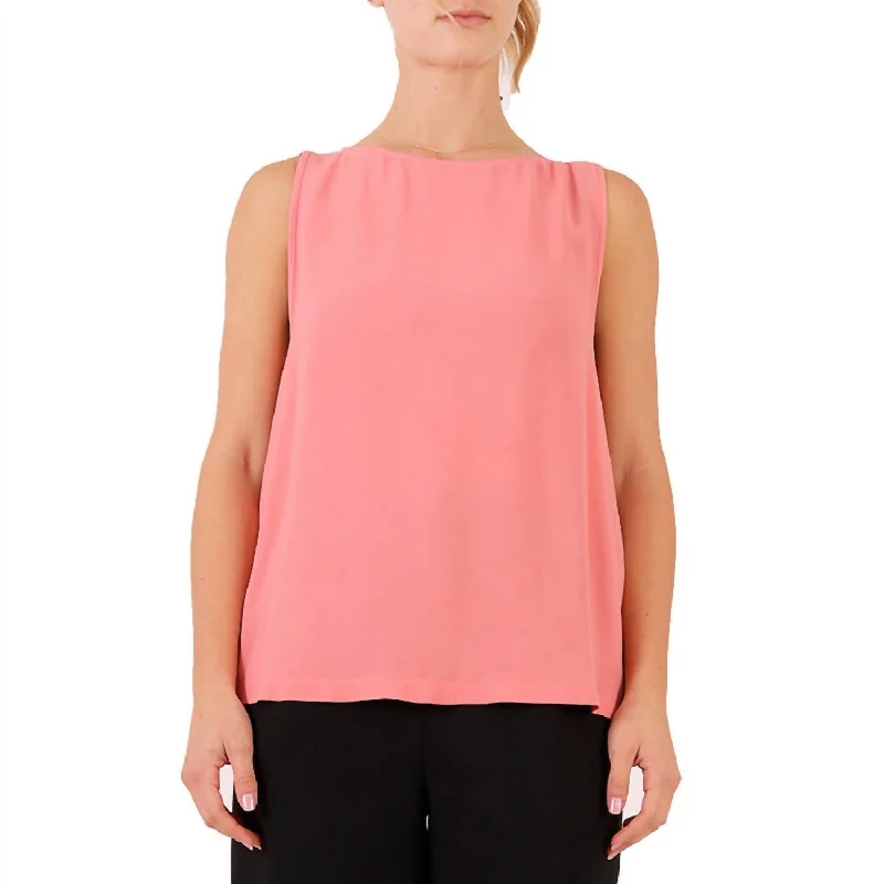 Georgette Sleeveless Top In Make Up Summer Fashion