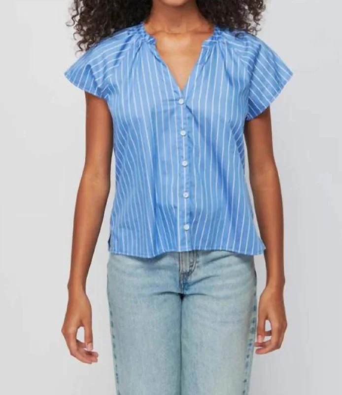 Ginny Girly Easy Blouse In Daytrader Stripes Ends Soon