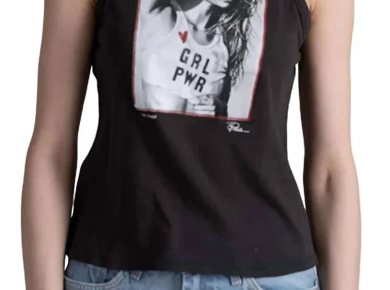 Girl Pwr Brody Tank Top In Black Inspired By You, Designed For You