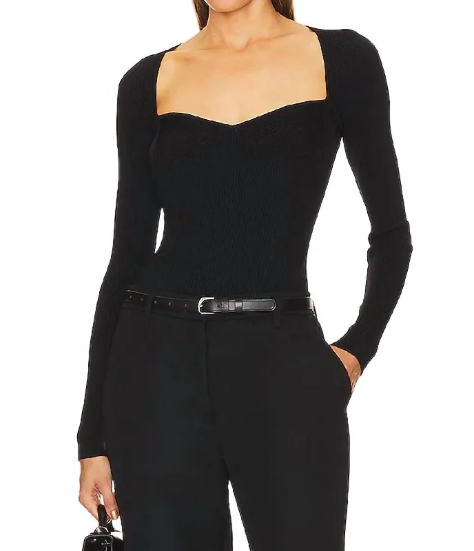 Giuliana Sweetheart Top In Black Discover Promotions