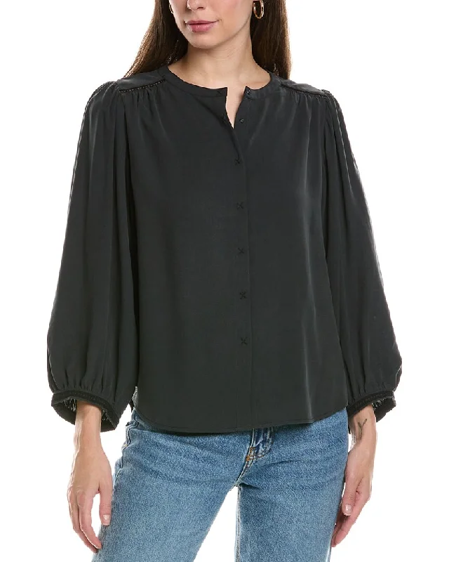 Go> by GoSilk Wax Poetic Silk Blouse Now On Sale For Chic Urban Styles