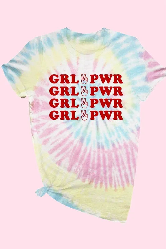 Graphic Tee - Girl Power In Tie Dye Multi Latest Trends