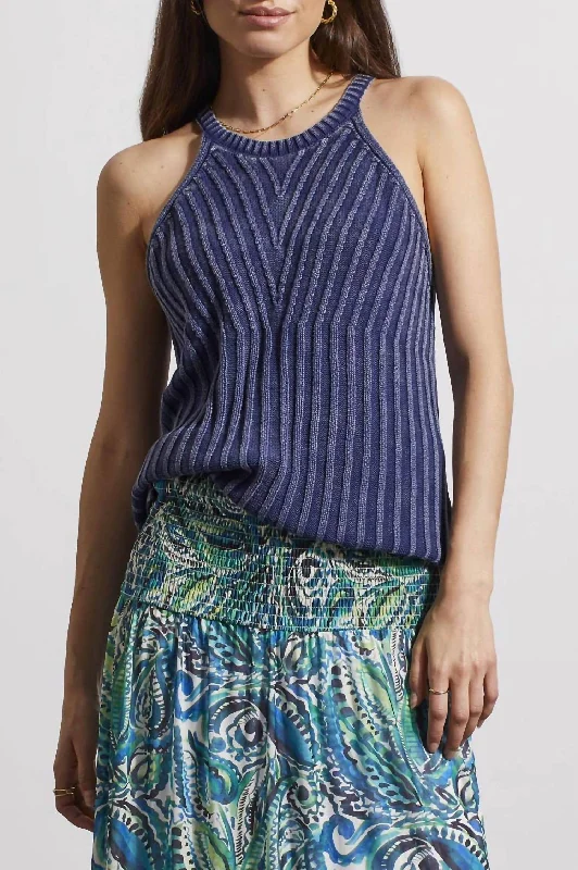 Halter Sweater Tank In Nautical Flash Sale Fever