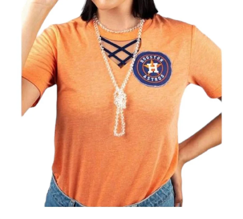 Houston Astros Keyhole Tee In Orange Everyday Wear