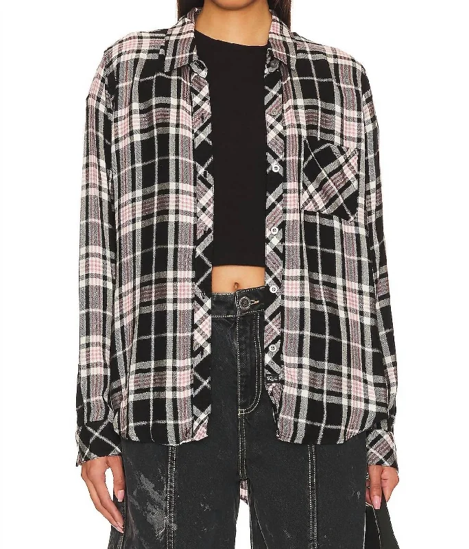 Hunter Plaid Shirt In Onyx Rose Stupidly Low Prices