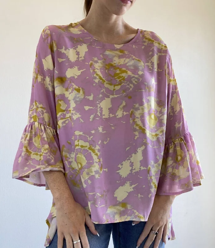 Ivy Top In Malibu Floral Evening Elegance