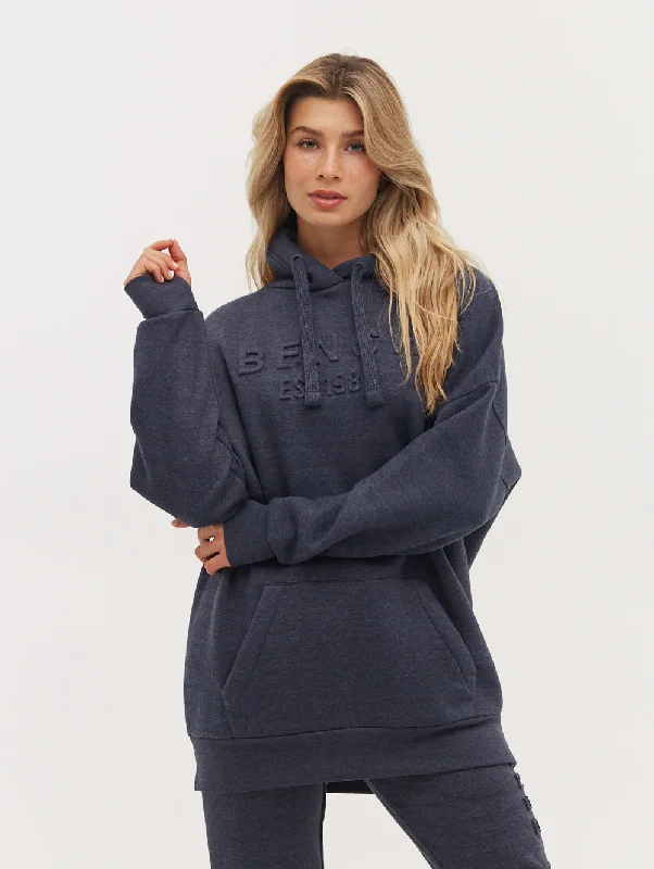 Ivyisla Longline Deboss Hoodie High End Women's Wear