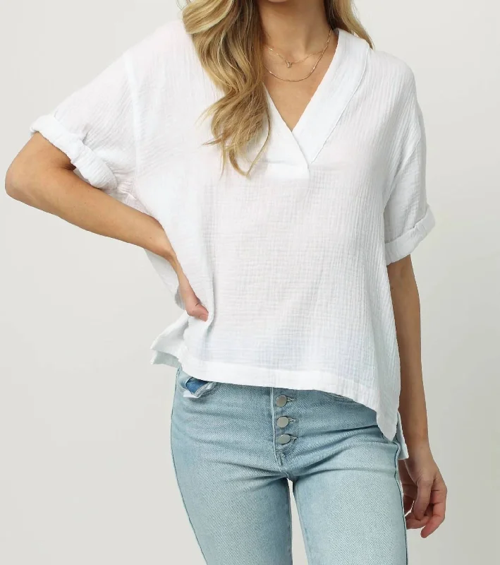 Jaliee Top In White Holiday Attire Sale