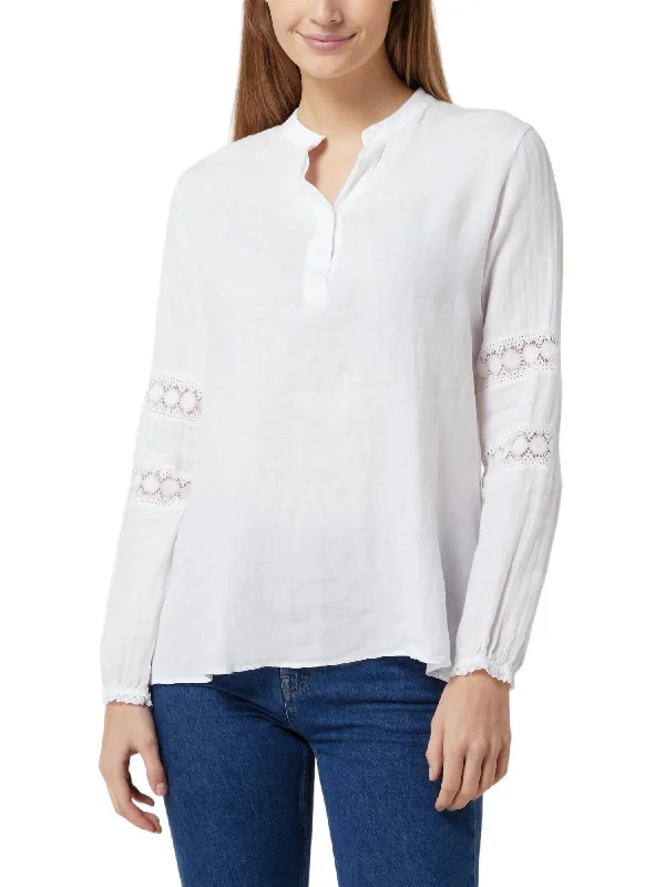 Janice Eve Blouse In White Trend Forward Threads For Her