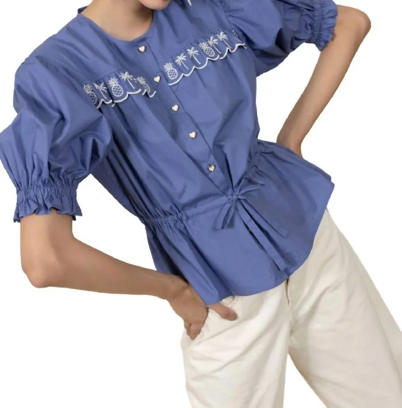 Jill Blouse In Blue Fashion Sale