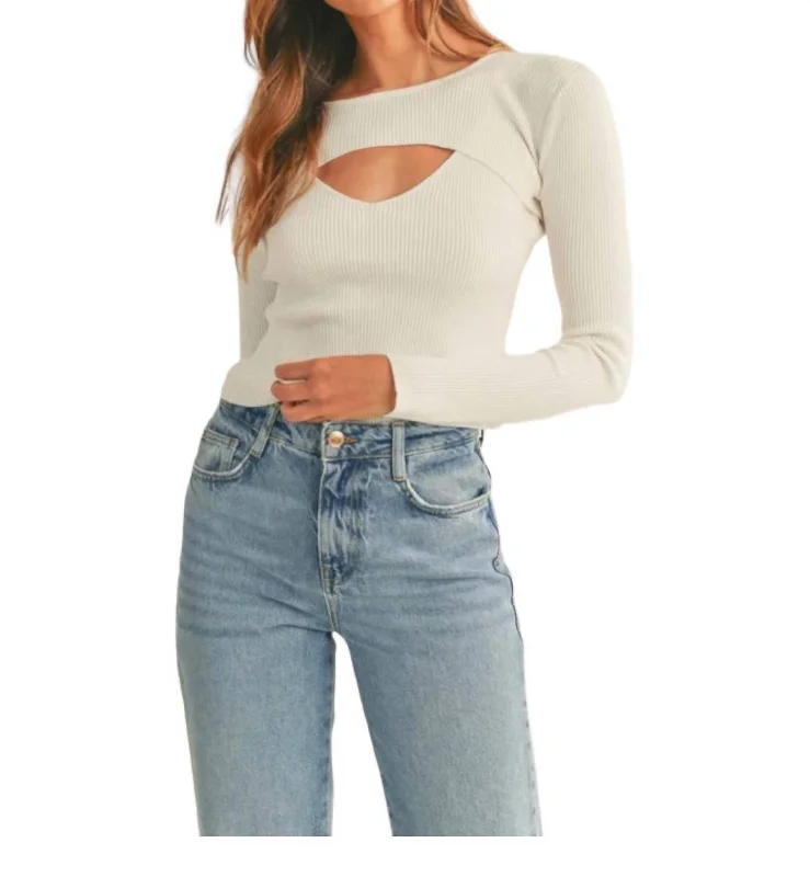 Jora Cut Out Top In White Shop Sales