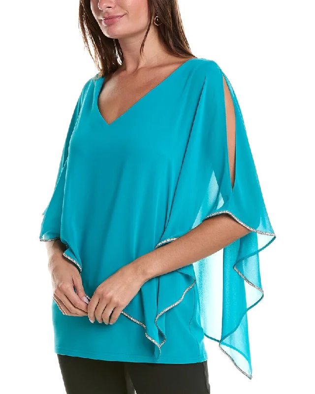 Joseph Ribkoff Chiffon Overlay Top Minimalist Elegant