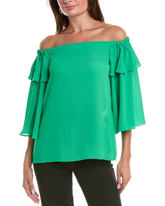 Joseph Ribkoff Off-The-Shoulder Top Feminine Soft - Hued Styles