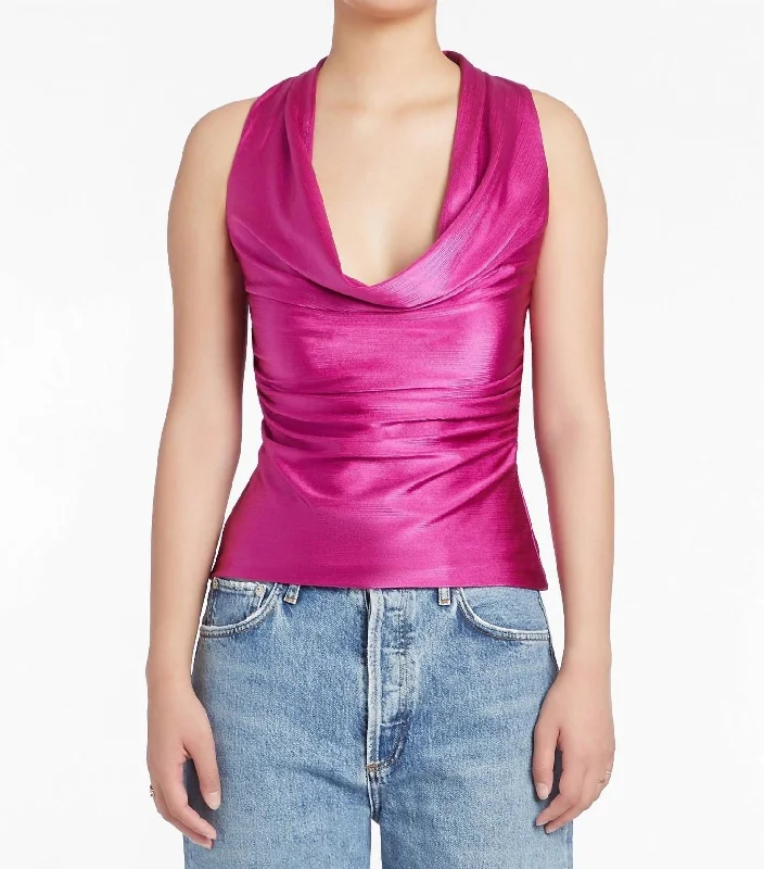 Kahlo Top In Fuschia Effortless Comfort