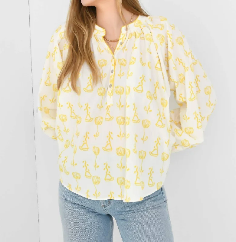 Kaia Blouse In Trigo Amarillo Wardrobe Refresh