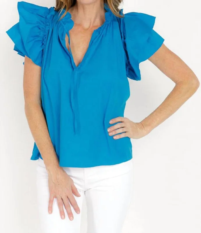 Kata Blouse In Imperial Blue Flash Sale Now