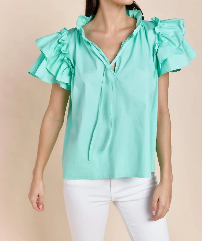 Kata Blouse In Tiffany New Season Fashion Preview