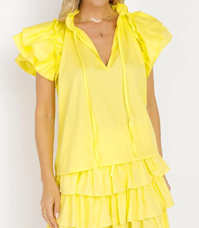 Kata Blouse In Yellow Limited Stock, Big Discounts