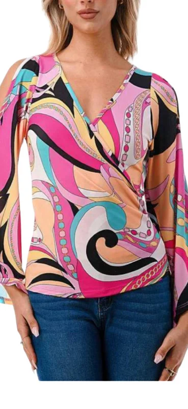 Kelsey Top In Pink Pucci Final Sale