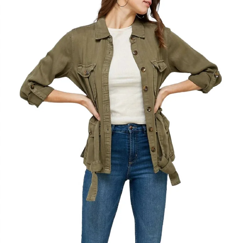 Kennedy Jacket In Olive Casual Fashion