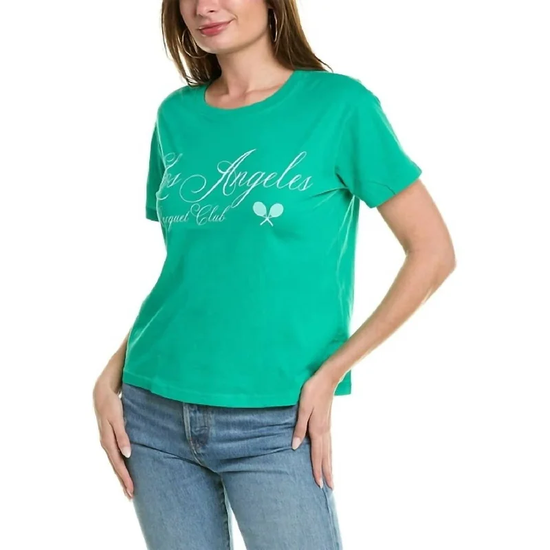 La Racquet Club Tee In Emerald Sleek Design