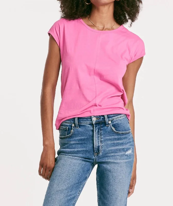 Lacey Jersey Dolman Sleeve Top In Pink Tuberose Holiday Sale