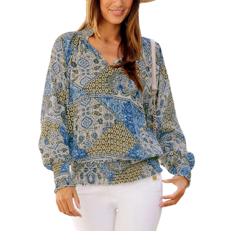 LASCANA Women's Smocked Pattern Blouse Best Sellers