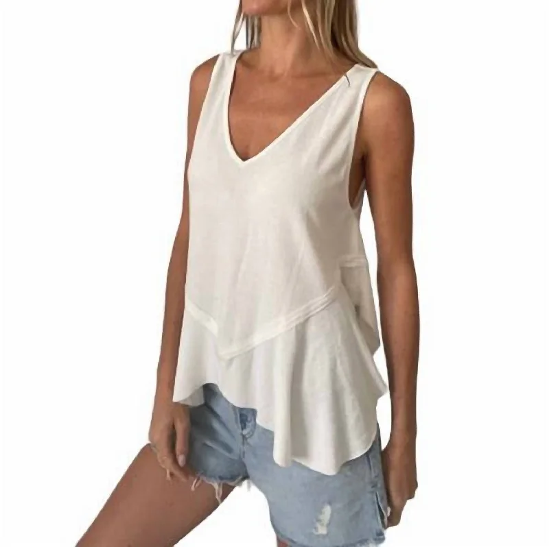 Lauren Tank Top In Ivory Trendy Fashion for Women