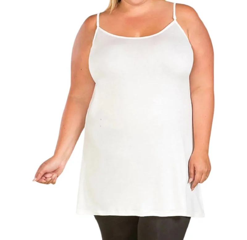 Layering Camisole - Plus In White Stylish Savings