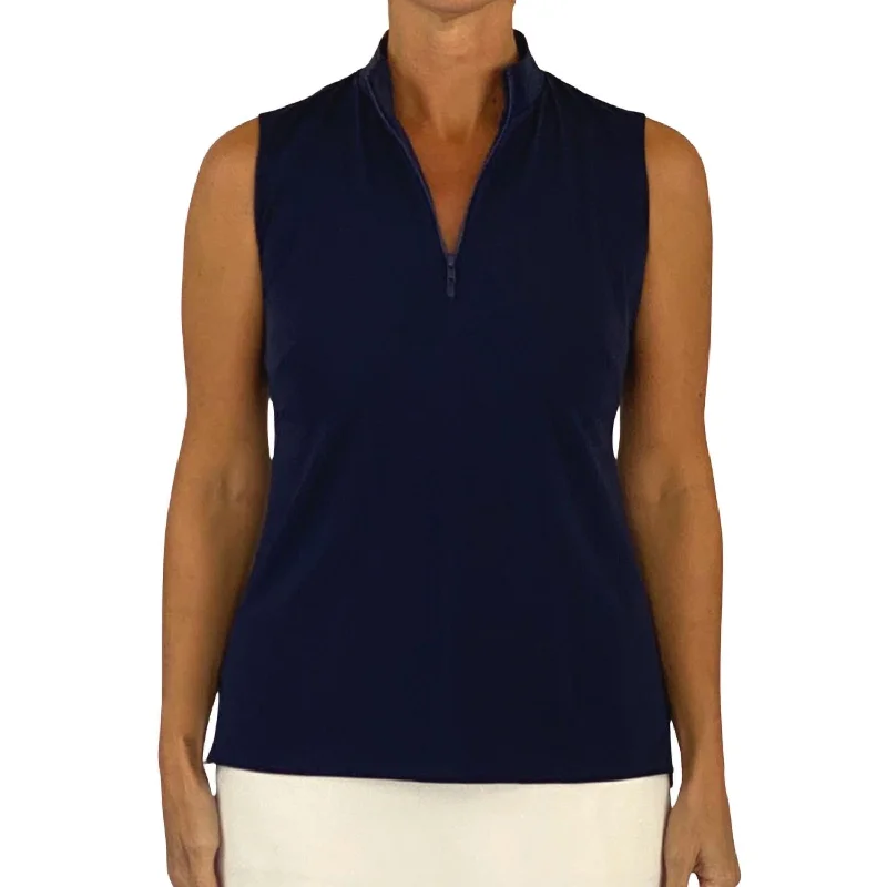 Lenox Sleeveless Top In Deep Navy Versatile Style Wardrobe