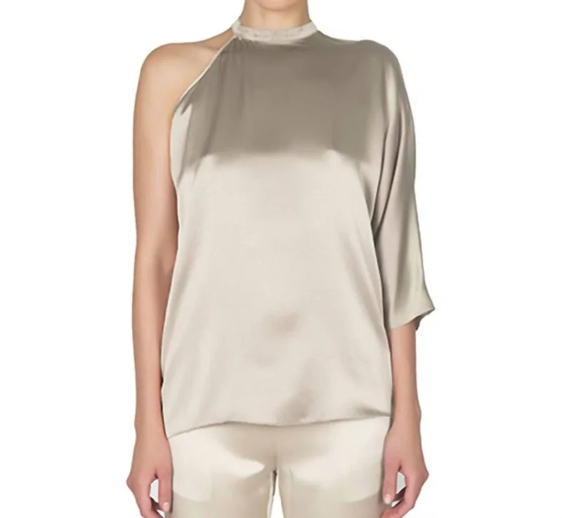 Linda One Shoulder Top In Champagne Casual Yet Stylish Separates