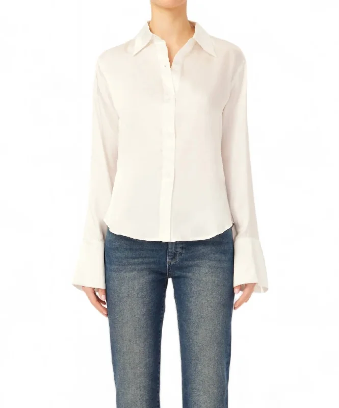 Lisette Blouse In Alabaster Cool Prices