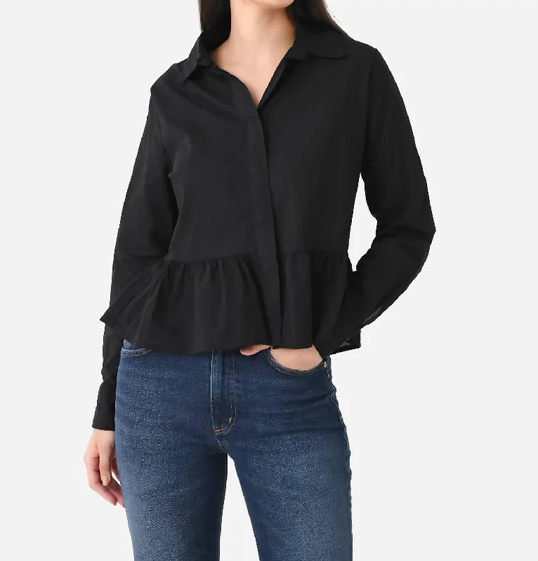 Lizzy Top In Black Feminine Soft - Hued Styles