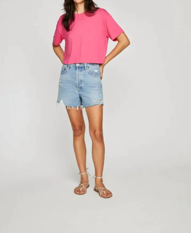 Logan Tee In Fuschia Innovate Your Wardrobe