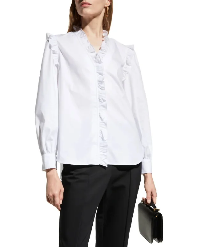 Long Sleeve Byrdee Top In White The Latest Trends