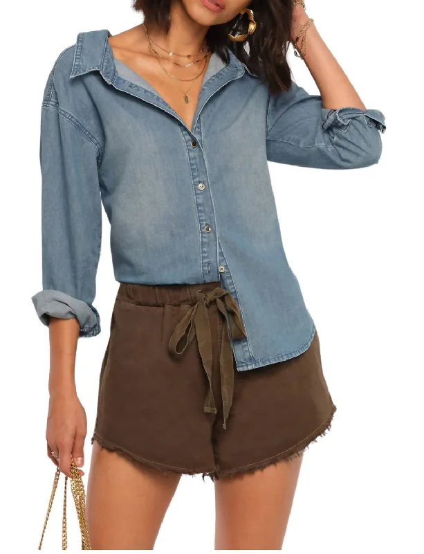 Lora Shirt In Denim Classic Women's Fashion