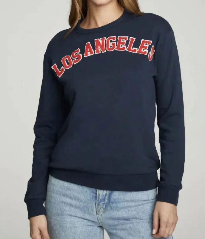 Los Angeles Sweatshirt In Total Eclipse Season Transition Versatile Wear Clearance