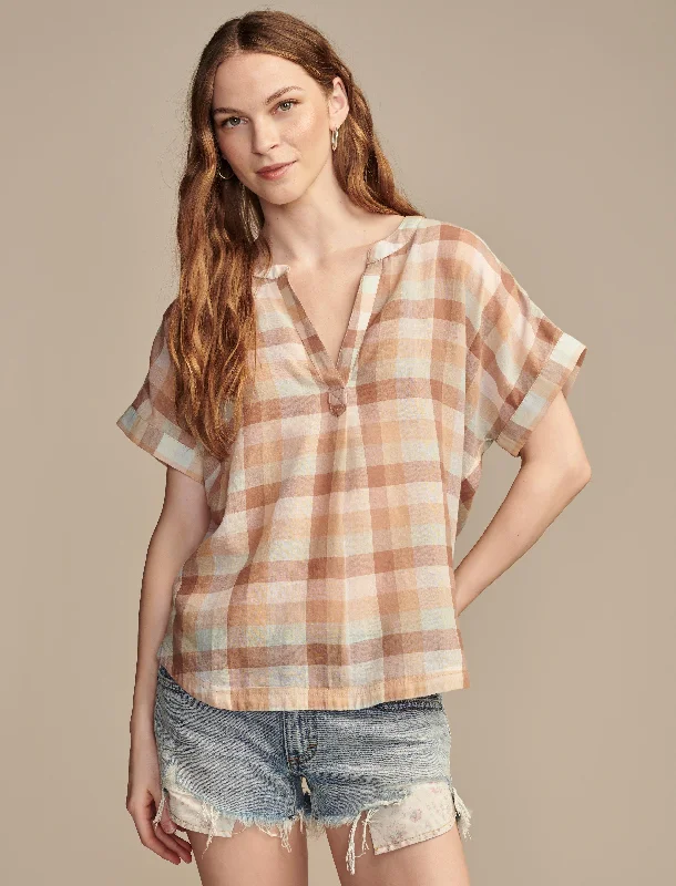 Lucky Brand Women's Camp Shirt Popover Summer Essentials